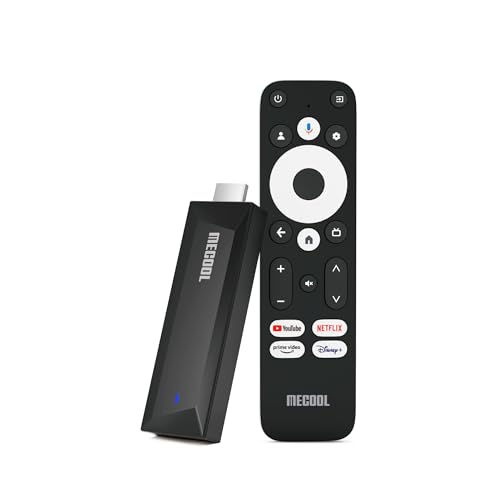 TV Stick 4K Streaming Stick Device MECOOL Android 12.0 MEgo1 4K HDR 2GB 8GB Support AV1/2.4G/5G WiFi/BT 5.0, Dolby Audio with Voice Remote, Chromecast Built-in