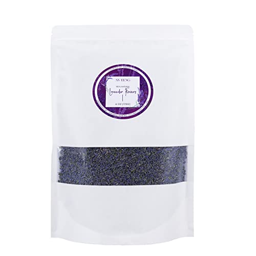Lavender Dried Buds, 100% Natural Premium Lavender Flowers, Solid Fragrance, 170g (6oz) Bag