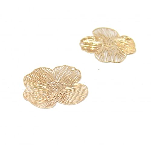 perlesmania.com PS11708871 Pax 10 Estampes Filigrane Fleur de 21mm cuivre Coloris Argent Platine Cover