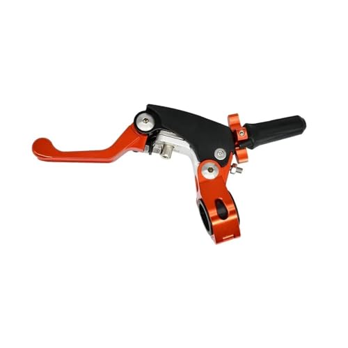 Poignée d'embrayage pliante CNC orange pour des sorties enduro sans panne mécanique