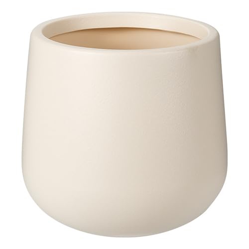 Joygoodta Macetas Altas de plástico, Maceta de 30 cm, macetero Elegante en Forma de Huevo, macetero de jardinería Elegante para Plantas de Interior y decoración Exterior, Beige