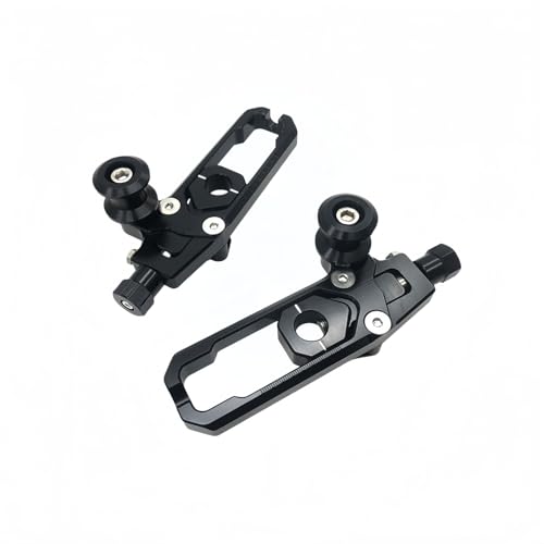 オートバイ チェーンアジャスター MT15/XSR155/R15 V3対応 | CNCアルミ合金製 軽量・耐久 | テーパー角度設計・簡単取り付け | チェーンテンショナー レギュレーター (ブラック)