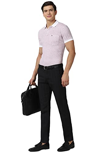 Image of Peter England Men's Regular Fit Cotton Blend Pants