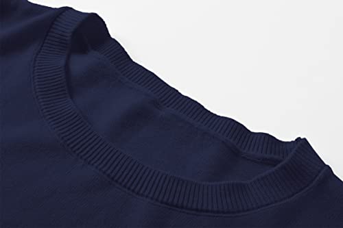 Image of SANGTREE Short Sleeve Sweater for Women Crewneck Summer Knit Tops | Summer Knit Pullover Tops.Perfect for Daily,Work,Home,Holiday,Travel,Shopping Etc.