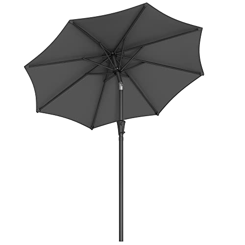 SONGMICS Sonnenschirm 200 cm, UPF 50+, Strandschirm, beidseitig um 30°...