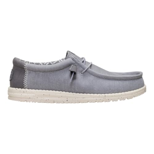 Image of HEYDUDE Men's Wally Stretch Canvas Loafers | Lightweight Slip On Shoes | Casual Walking, Travel & Everyday Style