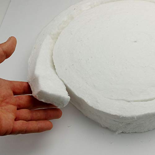Lynn Manufacturing Strip Ceramic Fiber Alternative Blanket, 2200F Rated, 2\" x 1\" x 150\", High Temperature Gasketing for Boiler, Wood Stove, Pellet Stove, Furnace, Kiln, Forge, 9500