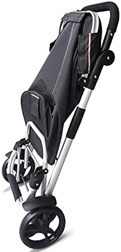 XQMY Ultraleichter Einkaufswagen/Tragbarer Faltbarer Trolley mit 2 Rädern, wasserdichter Einkaufstrolley aus Oxford… – Bild 3