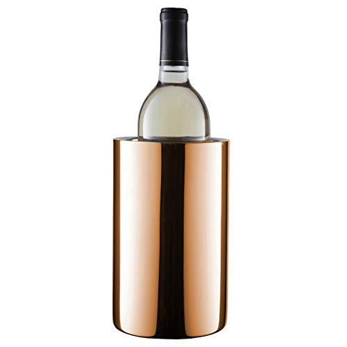 Enoluxe Wine Chiller for Bottles (Copper) - Champagne Bucket, Elegant Wine Bottle Chiller and Champagne Cooler, Insulated Wine Bucket Keeps Wine Cool, Champagne Bottle Chiller Fits Any Single Bottle