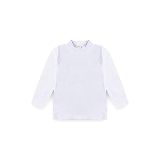 Blusa Inverno Menina Manga Longa e Gola Alta em Cotton
