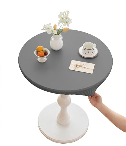 EGROON �L�b�`���p�i PU�� �e�[�u���N���X �e�[�u���J�o�[ �H��J�o�[ �~�` ���a60cm-160cm �z�e�� ���X�g���� �h�� �ϋv�� ���n �O���[ B �~�` ���a130cm