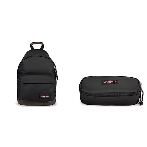 EASTPAK Wyoming Rucksack, 40 cm, 24 L, Schwarz (Black) & Oval XL Single Federmäppchen, 22 cm, Schwarz (Black)