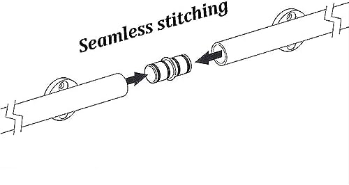 Heavy Duty Rolling Library Ladder Hardware Kit - Complete Sliding Ladder Track Set, 100-800cm Adjustable Rails with Floor Roller Wheels for Smooth Sliding Action (300cm/9.8ft)