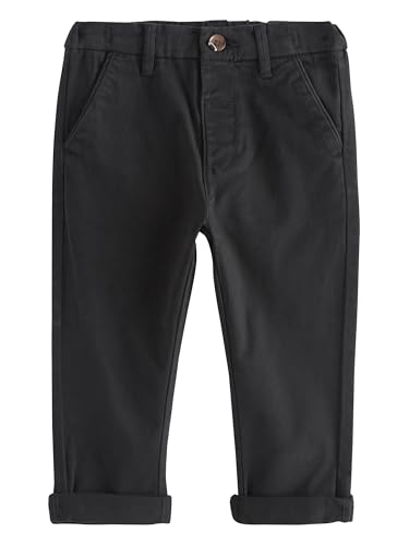 NEXT Jungen Chinohose mit Stretch Schwarz 92-98