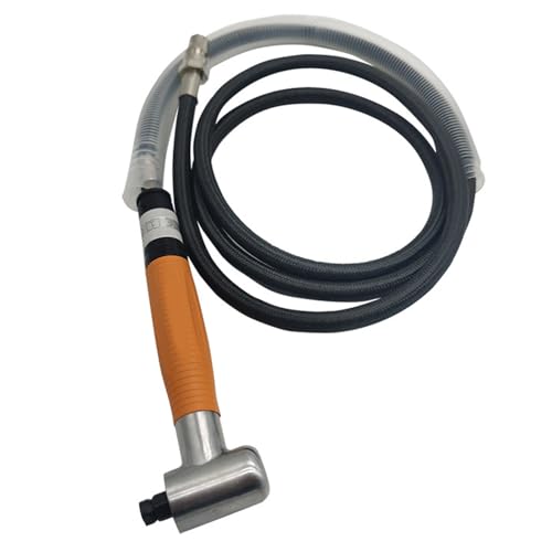 Mini amoladora neumática angular de 90 grados naranja con kit de accesorios para grabado 6