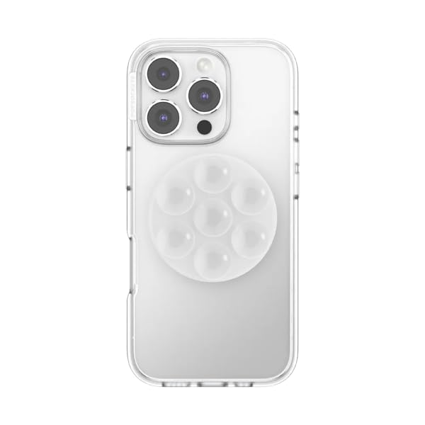Image of PopSockets PopTop, Adhesive Phone Grip with Swappable Top, Clear - Clear