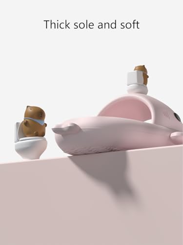 Capibara Shark Slides For Summer Thick Soled Material Couple EVA Capybara Shark Slippers2