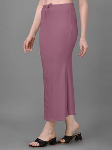 Image of Women's Saree Shapewear Petticoat, Cotton Blend Stretchable Mermaid Skirt, High Waist Tummy Control, Smooth Curve Fit with Adjustable Drawstring