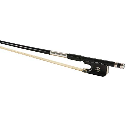 Mi&Vi Classic Carbon Fiber Cello Bow (Full Size 4/4) With Free Rosin And Bow Soft Bag | Ebony Frog | Well Balanced | Real Mongolian Horse Hair - By Mivi Music #TOP2