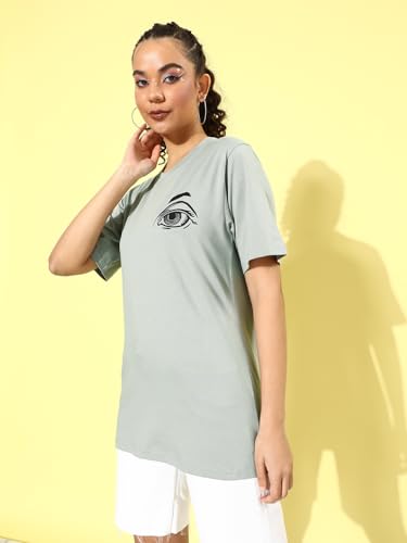 Image of Dillinger Blue Graphic Oversized T-Shirt
