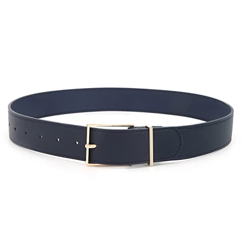 Women Wide Waist Belt for Dresses Jeans with Gold and Silver Buckle2