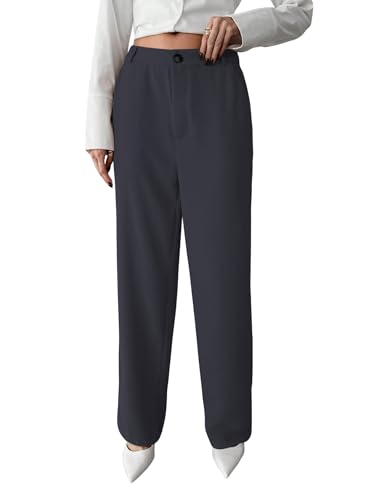 Pantalon droit coton élasthanne avec une ceinture haute et stretch ultra confortable
