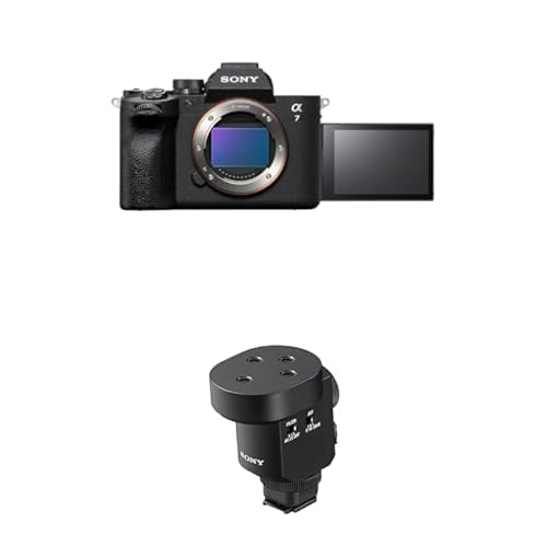 Sony Alpha 7 IV | Spiegellose Vollformatkamera f&uuml;r Experten (33 Megapixel, Echtzeitfokus, Burst mit 10 Bildern pro Sekunde, 4K 60p-Video, einstellbarer Voll-Touchscreen) + Mikrofon ECM-M1