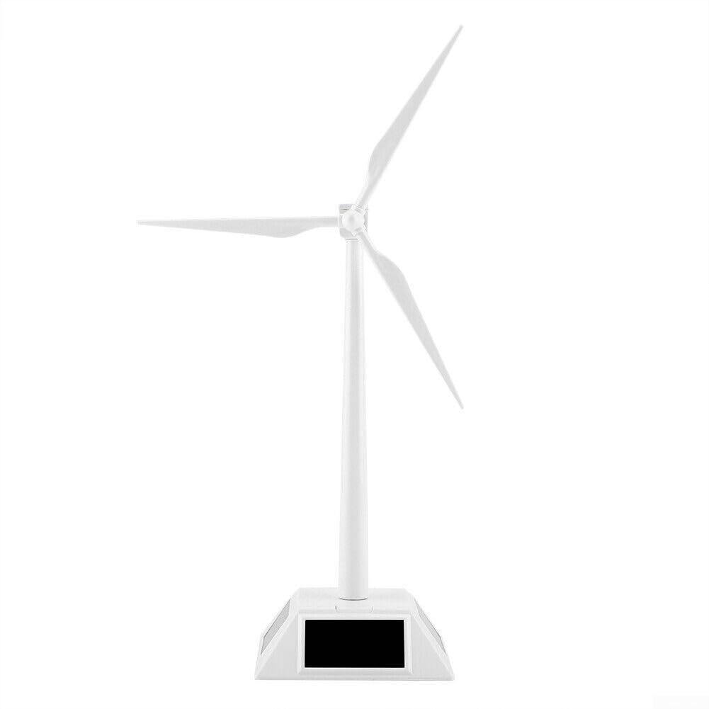 Solar Windmühlen-Modell Für Schreibtisch & Bildung – Deko-Windrad Mit Solarantrieb, Weiß