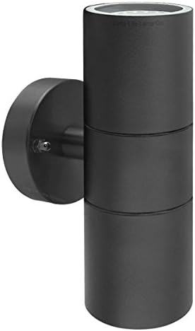 Modern Black Double Up Down Outdoor Stainless Steel Wall Light, Use GU10 IP65