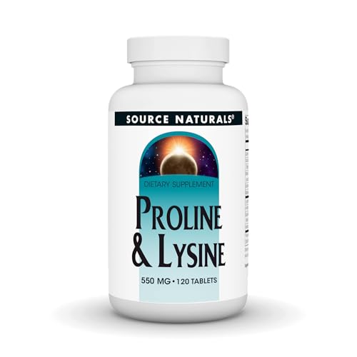 Source Naturals Proline & Lysine 550 mg - 120 Tablets