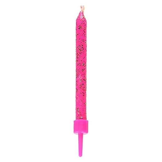 Wilton Birthday Glitter Candles - PINK (Set of 10)