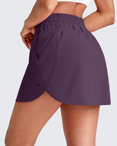 Image of G4Free A Line Golf Skirts for Women 15'' Elastic High Waisted Tennis Skorts Soft Casual Athletic Inner Shorts 4 Pockets