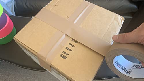 Gaffer Power Real Professional Grade Gaffer Tape, Made in The USA, Heavy Duty Gaffers Tape, Non-Reflective, Multipurpose. (2 Inches x 30 Yards, Tan)