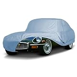 iCarCover Premium Car Cover for 1961-1974 Jaguar XKE 2-Seater Heavy Duty Waterproof All-Weather Automobiles Custom Fit Indoor Outdoor UV Snow Protection Covers with Straps and Bag
