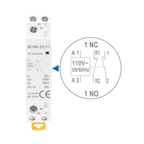 Contacteur anti coupure tableau électrique 25A commande 110V AC - 2