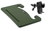 AutoExec Wheelmate Car Steering Wheel Tray Vehicle Desk, Army Green with Phone Vent Clip