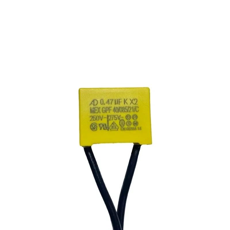 Cinta de capacitancia de seguridad AD K X2 de 5 piezas, 0,1 uF, 0,15 uF, 0,22 uF, 0,33 uF, 0,47 uF, 250 V-275 V, carcasa de condensador de seguridad de cable flexible