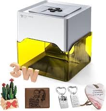 Image of 3IDEA Twotrees TS1 Mini 3W Laser Engraver,Portable Laser Engraving Machine,Lase Cutter,3000mm /min Speed,80x80x30 mm Working Area,Laser Engraver Machine for Jewelry, Metal, Wood, Glass,Leather