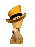 WMAMBZNDHP Fedora-Hut, Magier-Kaffee, Steampunk-Punk-Partykappe, schräger Fischerhut(Yellow)