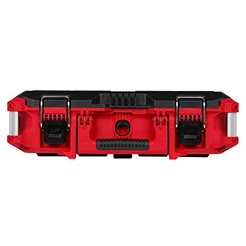 48-22-8424 For Milwaukee Packout Tool Box, Packout Tool Box 22 in. Tool Box with IP65 Level Waterproof, 75lbs Weight Capacity, box 22.1 x 16.1 x 6.6 in (L x W x H)