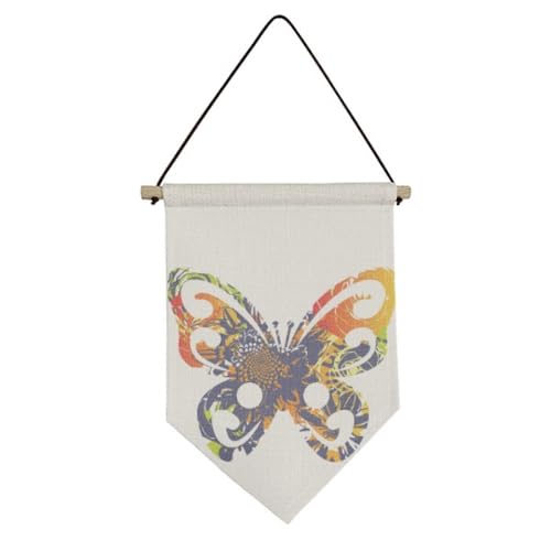 Toile papillons graffiti floral pour réveiller vos murs blancs