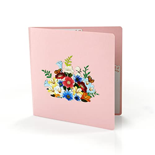 CUTPOPUP Flowers Birthday Pop Up Card, Happy Birthday Card, 3D Greeting Cards Birthday