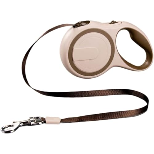 Oanawy 自動巻き取り式リード 小型犬・子犬 中型犬 テディ・コーギー用ペット用品 (5M,カーキ)