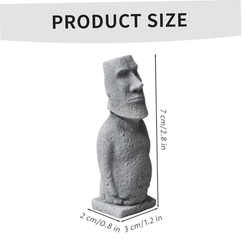 Statue de tête d'île de Pâques Gcroet, cadeau déco de vacances L - 5