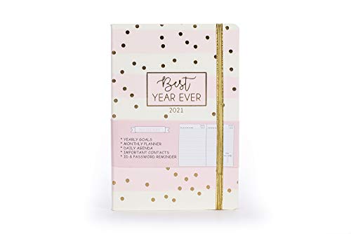 Tri-Coastal Design Agenda 2021 12 mois Agenda journalier avec couverture souple, petite taille à transporter dans votre sac 21 x 14 x 2 cm (meilleure année)