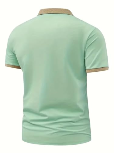 Image of TAGAS Mens Polo T-Shirt || Men's Color Block Polo Tshirt | Short Sleeve Casual Pullover with Collar |Casual Wear for Men | Mens Regular FIT T-Shirts