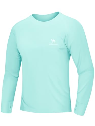 Mens Sun Protection Shirts UV SPF UPF 50+ Long Sleeve Rash Guard Fishing Running Swim T-Shirt...