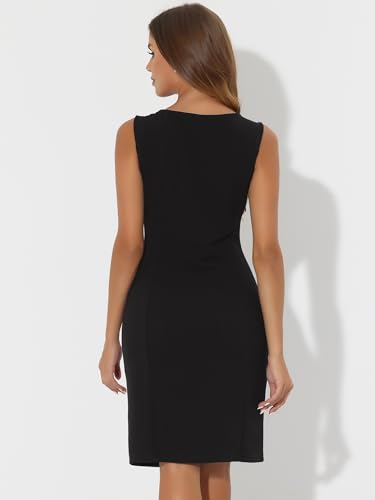 Allegra K Women's Work Sheath Dress Sleeveless Business Office Pencil Dresss4