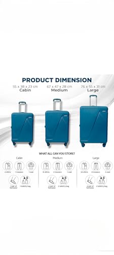 Image of Safari Large Size Trolley Bag 28 inch for Travel Black (Teal Green, Large)