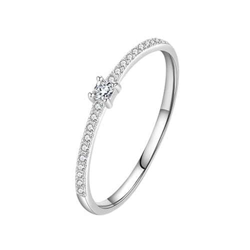 Bague de fiançailles en argent 925 et oxyde de zirconium étincelant